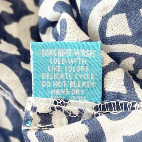 TARA MICHELLE Women’s Blue White Print Preppy Pull On Cover Up Skirt Size XS - Picture 6 of 7